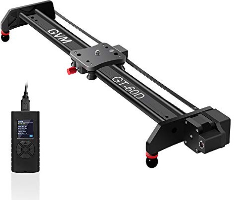 GVM - Slider per fotocamera da 60 cm, motorizzato, in lega di alluminio, per fotocamera DSLR, fotografia, video e produzione di film