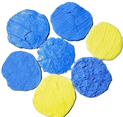 Concrete Masonry Forms Stamp Set - 7 Beautiful 12 Rock Texture Form Stamps, Masonry Form Stamps For Creating Beautiful, Stone Design Stepping Stones, Rock & Boulder Features, Pool Designs, etc.