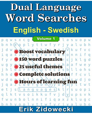Dual Language Word Searches - English - Swedish - Volume 1