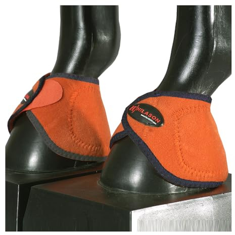 HILASON Bell Boots for Horses No Turn Protection Comfort & Durability Quick Wrap Hook and Loop Jumping Sold in Pairs