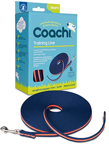 Coachi Training Line 10 m, addestramento all’aperto e al richiamo, socializzazione di cani e cuccioli, leggero, impugnatura morbida, scoraggia l’inseguimento. Per cani di taglia media e grande.