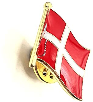 Danmark dansk metall emalj landsflagga pin emblem, Metall