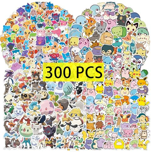 GTOTd Kawaii Sticker Cartoon Aufkleber (300 Stück) Video Game Geschenke Merch für Laptop Wasserflasche Telefon Zubehör Auto Stoßstange Fenster Helm Dekor Teens