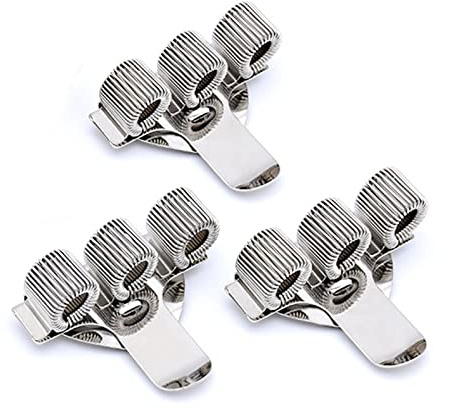 DALAETUS 3 Pièces Porte-stylo en métal à triple trou, avec clip,avec ressort Compatible, idéal pour la maison, le bureau, les docteurs, les infirmières (argenté)