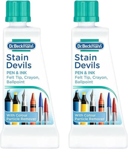2 x 50ml Stain Devils Pen & Ink Stain Remover | Fast-Acting Laundry Essential for Stubborn Stains | Fast-Acting Formula | Versatile Solution | Environmentally Friendly | Safety & Fabric Care
