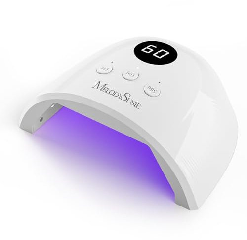 MelodySusie UV Lampe für Gelnägel, P-PLUS30F UV Lampe Nägel, LED Nagellampe mit 3 Timern, LCD-Display und Intelligenter Sensor, Nageltrockner für Alle UV Gel Nagellack (Weiß)