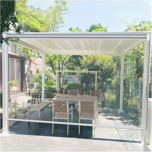 HynJGih Rullgardiner Vattentät genomskinlig rulljalusi utomhus, vattentät och vindtät PVC transparent rulljalusi(1.4x2.5m)