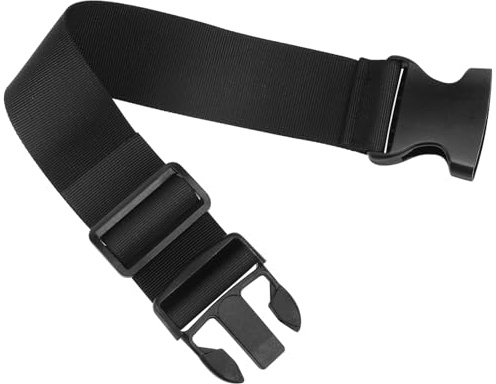Beavorty Rallonge Ceinture pour Paquet Banane, Sangle Élastique Réglable Noire en Polypropylène, 10-40cm, Facile à Utiliser en Voyage