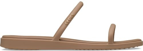 Crocs Women Miami Two-Strap Sandals Milk Chocolate 10 Medium
