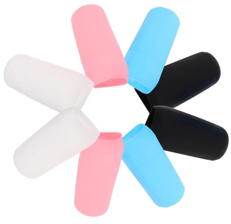 AUTSUPPL Housses Protectrices Étanches et Extensibles 8 Pcs en Silicone Manchons Élastiques pour Bouteilles de Voyage Voyage pour Flacons Shampooing et Gel Bain