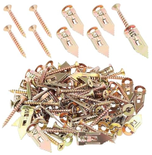 120 Set di Ancoraggi per Cartongesso,Tasselli per Pareti in Muratura a Cassa Vuota,Viti di Fissaggio per Cartongesso,Tasselli e Viti di Espansione per Cartongesso per scaffali, quadri e mobili