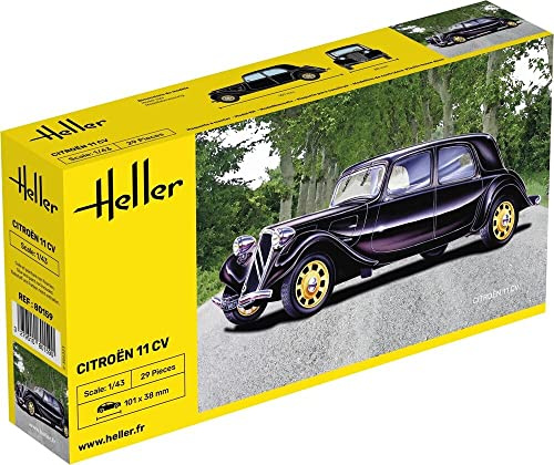 Heller 80159 Modellbausatz Citroën 11 CV, Schwarzem