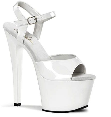 Pleaser Femme Sky-309 Plateau, Blanc (WHT Pat/WHT), 41 EU