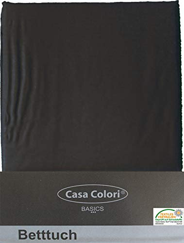 KH-Haushaltshandel Haustuch, Betttuch, Bettlaken, 150x250 cm, 100% Baumwolle, Fb. anthrazit-grau