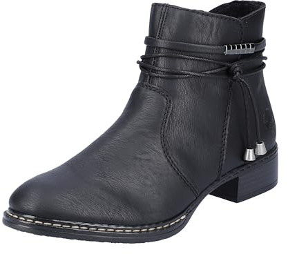 Rieker Herbst/Winter, Botines Femme, Noir (Schwarz / 00 00), 37 EU