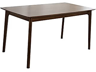 PUCHIKA Esstisch 120x80x75cm Massivholz aus Gummibaum, Holztisch mit Holzbeinen, Esszimmertisch, Küchentisch, Echtholz,