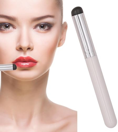 Concealerborste i silikon, mjuk läppborste, läppapplikator, silikon – bärbar makeupborste med rund huvud, multifunktionell för läppglans, ögonskugga, concealer, läppstift