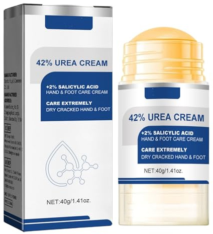 42% Urea-Creme, Urea-Fuß- und Handcreme für trockene, rissige, Hornhaut und abgestorbene Haut, Fuß-Feuchtigkeits-Stick für Fußpflege, rissige Fersenbehandlung, Knie, Ellbogen, Hände, Reparatur,