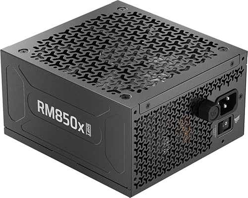 Corsair RM850x Shift (2025) Fully Modular ATX Power Supply – Modular Side Interface, Native 12V-2x6 Cable, ATX 3.1 & PCIe 5.1, Fan-Speed Control, 105°C-Rated Capacitors, Cybenetics Gold – Black