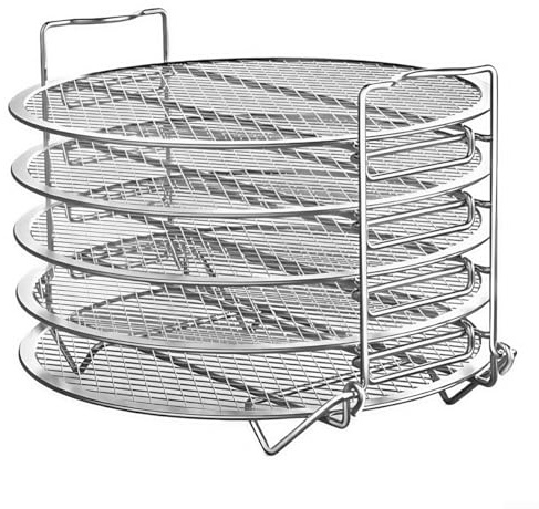 GLFLOW Grille de refroidissement empilable à 5 couches pour friteuse à air comprimé en acier inoxydable pour maximiser la déshydratation des aliments et l'efficacité de la cuisson à la vapeur