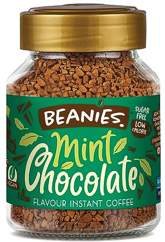 Beanies Flavour Instant Coffee – Mint Chocolate Instant Coffee, 50 g Jar