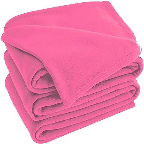 Adore Home Large Pink Fleece Throw Soft Sofa Bed Polar Travel Car Blanket 120x150cm