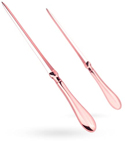 MUSROD Roségoldener Brieföffner, Umschlagöffner, Messer, Metall, Brieföffner, Paul Revere Papierschneidemesser, 22,9 cm (2 Stück)