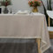 GLORY SEASON Strukturierte Tischdecke,Leinen,rustikal,Sackleinen,waschbar,solide,schwere Spitzenbesatz,rechteckig,Stoff,Tischdecke,Tischdecke für Küche,Esszimmer,Tischdekoration (Beige, 140x200cm)