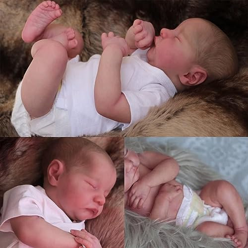 Anano Reborn Baby Puppen Vollsilikon Lebensecht 48cm Levi, Waschbare Poseable Realistische Baby Puppe Boy