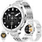 Smartwatch with Bluetooth Call,1.27 AMOLED Smartwatch Women Men's, 3ATM Waterproof Smart Watch, 123 Sport Modes, SpO2, Music Player, Heart Rate Monitor, Smartwatches for Android iOS (Silver)