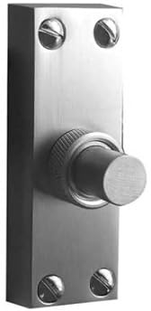 Kooples Hardware 80x30mm Jedo & Antique Bell Pushes – Traditional Brass Doorbell Button for Period Homes – Classic Surface Mount Design with Vintage Style Finish (Satin Chrome)