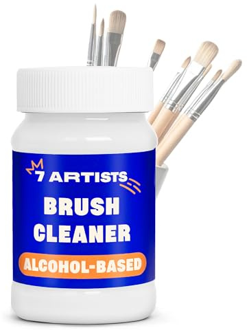 7 Artists Pulitore Pennelli per Dipingere Pittura Acrilica 100 ml – Solvente per Pulizia Pennelli | Diluente Acrilico per Vernice | Liquido Detergente/Acquaragia per Pulisci Pittura