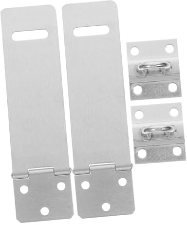 SHINEOFI 2sets Heavy Duty Stainless Steel Door Lock Latch High Security Safety Hasp for Gates Cabinets and Sheds Compact Design Weather Resistant Versatile