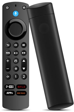 Mando a distancia por voz con búsqueda por voz y teclas de acceso rápido, mando a distancia Bluetooth TV apto para Smart TV Stick (2ª generación, 3ª generación, Lite, 4K, 4K Max) y Smart TV Cube