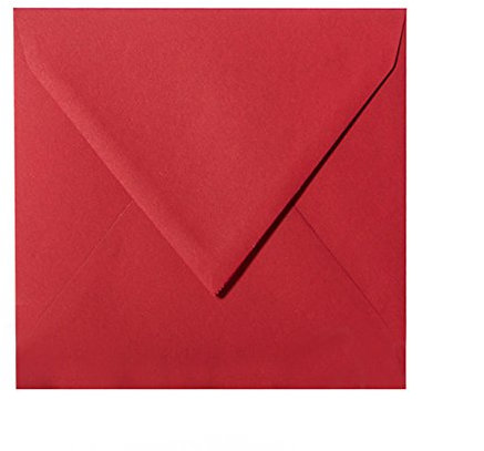 Paper24 Paper24 25 quadratische Briefumschläge (120g), Farbe: Weinrot, Format: 150 x 150 mm 15 x 15 cm mit Dreieckslasch