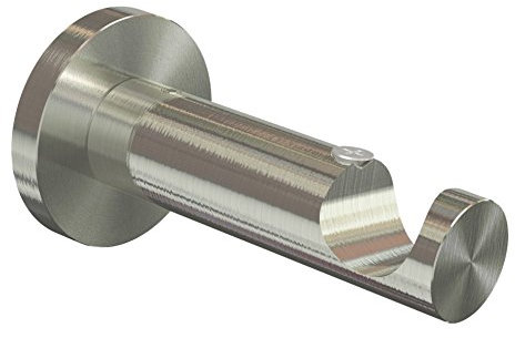 Flairdeco Träger offen für 20 mm Ø Gardinenstange, 1-läufig, Metall, Edelstahl-Optik