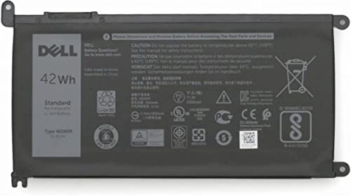 WDX0R Original Dell Batterie 42Wh (Variante de 1,5 cm) pour Inspiron 13 (5368), 15 (5568), (5578), 17 (5767), Vostro 15 (5568)