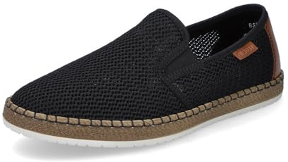 Rieker lågtopp sneakers B5276, herr halvskor, Svart 00, 43 EU