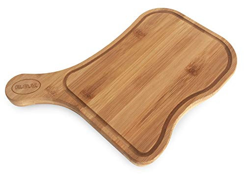 RGV 701861 Planche à découper pour trancheuses électriques, pieds antidérapants, 300 x 242 mm, bois naturel bambou