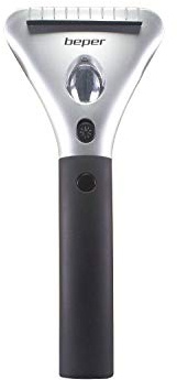 BEPER P201UTP002 Grattoir de Glace chauffé, résistance électrique, Manche Extensible avec câble de 4,5 mètres, lumière LED, Prise de 12 V, Noir/Gris