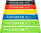 PORTENTUM Resistance Bands [Set of 6] Skin-Friendly Resistance Fitness Exercise Loop Bands with 5 Different Resistance Levels - Carrying Case Included - Ideal for Gym, Home, Yoga, Training