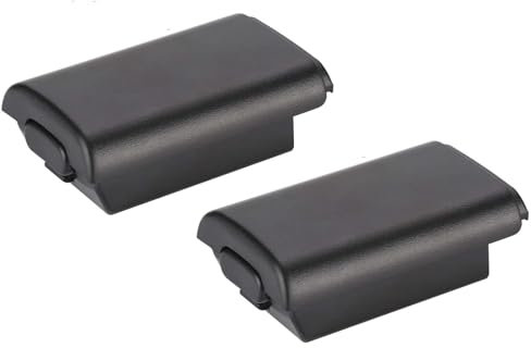 2 Stück Batteriefach Akku Gehäuse Deckel Case Abdeckung Cover für Gamepad Xbox 360 Controller Xbox 360 Wireless Controller passgenau stabil langlebig - schwarz
