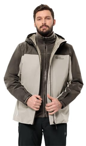 Jack Wolfskin Herren Taubenberg 3in1 Jkt M, Seal, 4XL EU