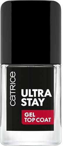 Catrice Ultra Stay Gel Top Coat, Überlack, Transparent, langanhaltend, schnelltrocknend, vergrößernd, vegan, ohne Mikroplastikpartikel, ohne Konservierungsstoffe, ohne Parfüm, 1er Pack (10.5ml)