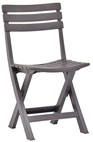 HETFTJN Bistrostuhl Gartenstühle Set Angelstuhl Esszimmerstühle Modern - Klappbare Gartenstühle 2 STK. Kunststoff Mokka für Garden Outdoor Terrassen Balcony