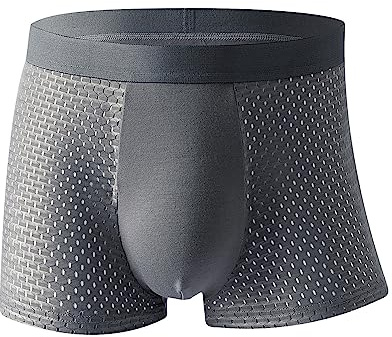 Pochette de sous-vêtements pour homme - Grande taille - Suspensoir - Améliore le sport - Confortable - Athlétique - Léger - Entraînement classique - Course à pied - Été, gris foncé, 4XL
