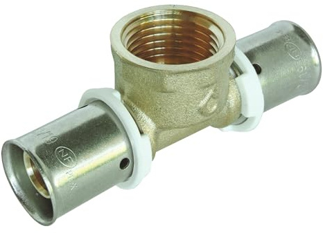 SOMATHERM FOR YOU - TE piegatura del tubo Ø16 PER - Femminile 15/21 (1/2 '') al centro: Ø16 - F15 / 21 - Ø16 Per collegare un tubo Ø16 PEX