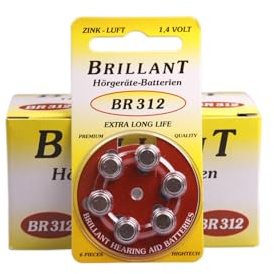 60 X Brillant BR 312 baterie do aparatu słuchowego