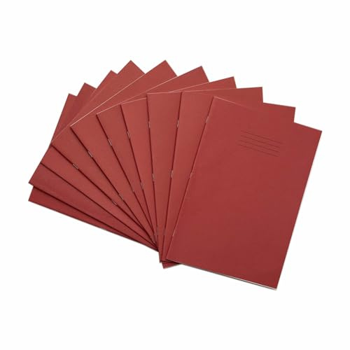 RHINO A4 Exercise Book 80 Page Red F8M (Pack of 10)