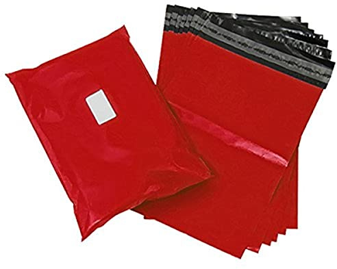 triplast 14 x 50,8 cm – Bolsa de plástico para envíos postales (100 unidades), color rojo